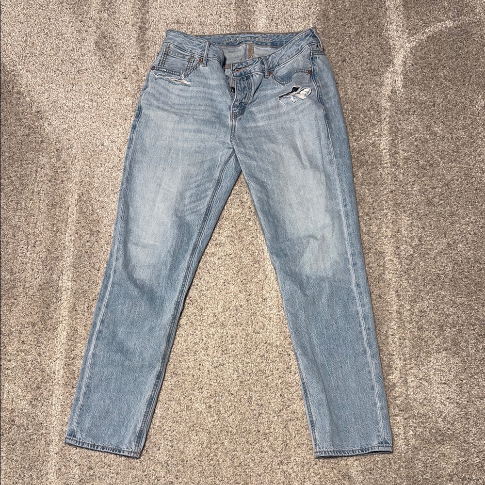 American Eagle Outfitters Light Blue Straight Leg Jeans
